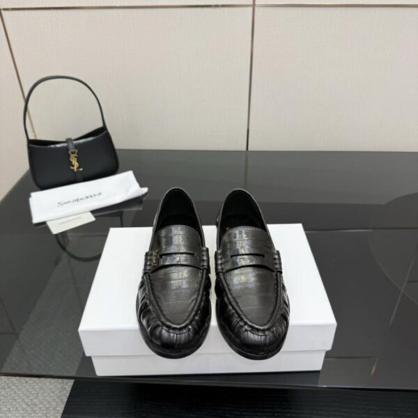 Saint Laurent 新品YSL小logo樂福鞋半拖鞋(9IIK5)