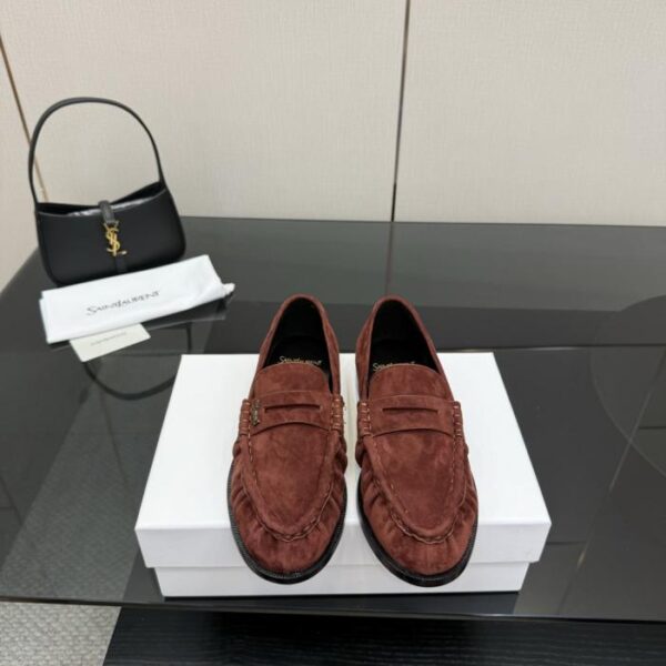 Saint Laurent 新品YSL小logo樂福鞋半拖鞋(B3GCG)