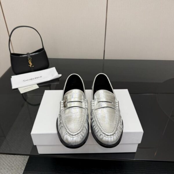 Saint Laurent 新品YSL小logo樂福鞋半拖鞋(HZNO7)