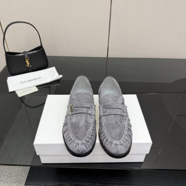Saint Laurent 新品YSL小logo樂福鞋半拖鞋(OC0IP)