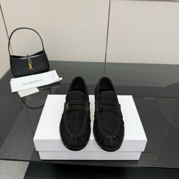 Saint Laurent 新品YSL小logo樂福鞋半拖鞋(WSYOE)