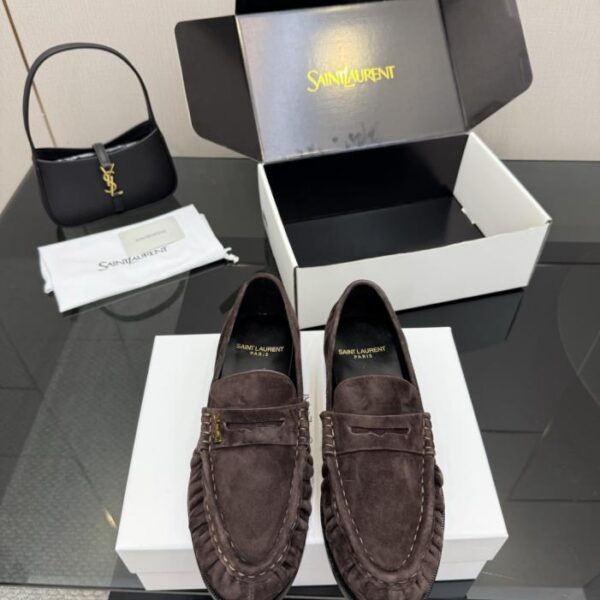 Saint Laurent 新品YSL小logo樂福鞋單鞋(FPE3M)